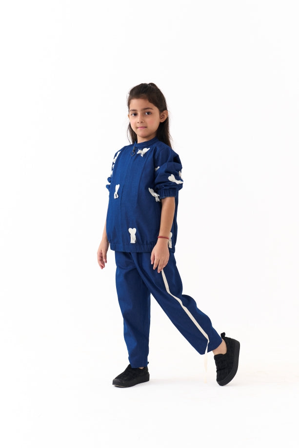 EMB. BOMBER JACKET CO-ORD