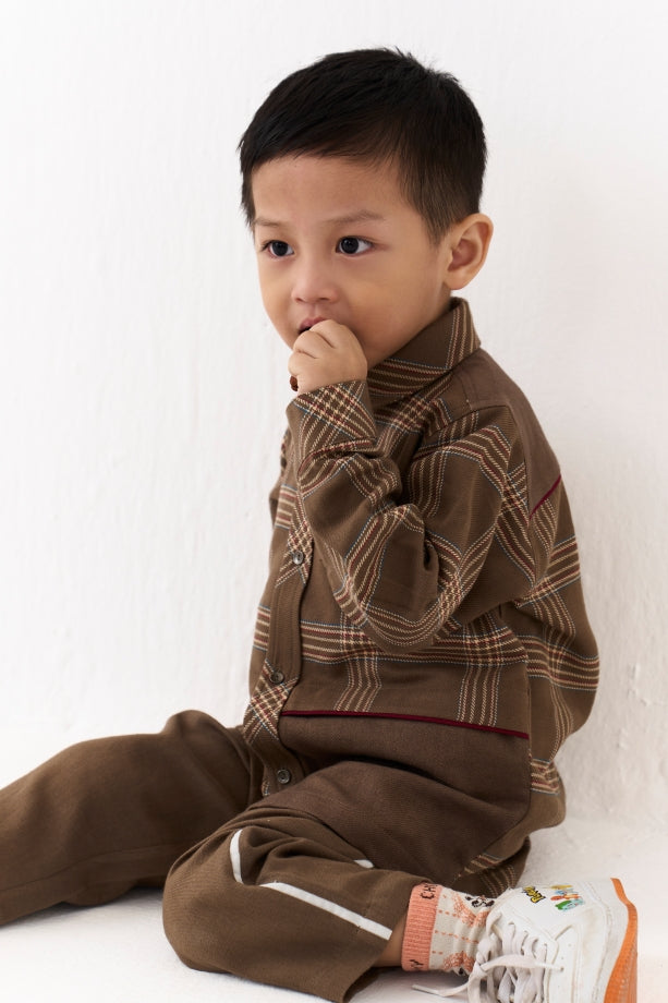 SOLID PANEL SHIRT CO-ORD