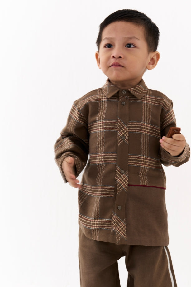 SOLID PANEL SHIRT CO-ORD