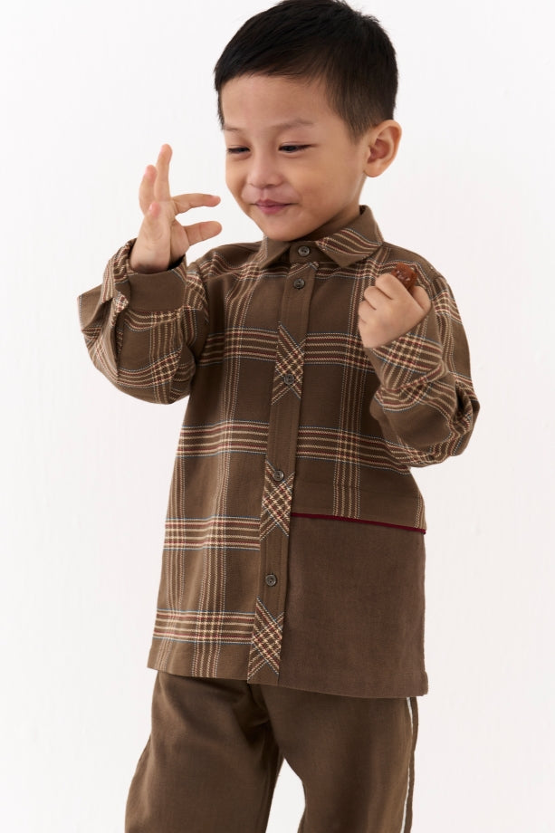 SOLID PANEL SHIRT CO-ORD