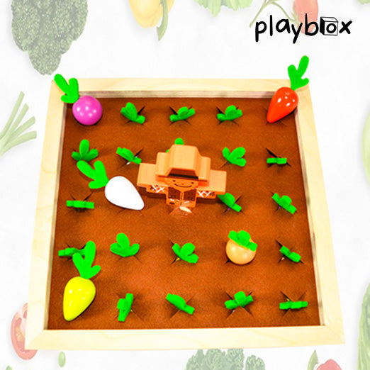 Pretend Play Toy Wooden Toy Memory Game ( 1 Years + ) Imagination and Creativity find My Veggie Farm Game Wooden Toy