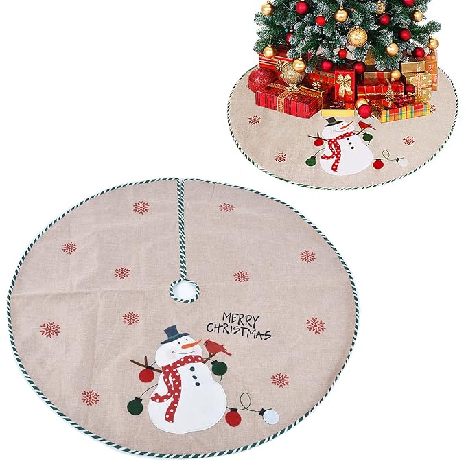 Snowman’s Embrace - 42" Tree Skirt