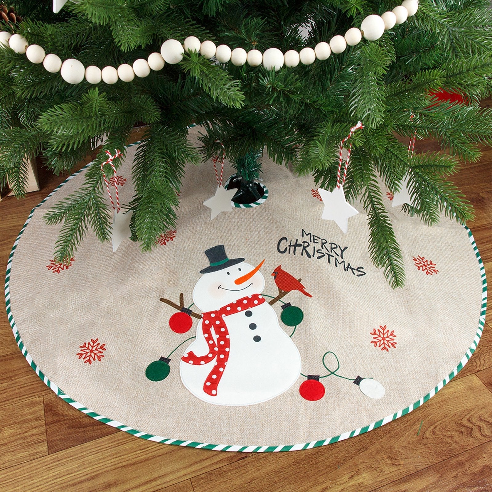 42" Tree Skirt - Snowman’s Embrace