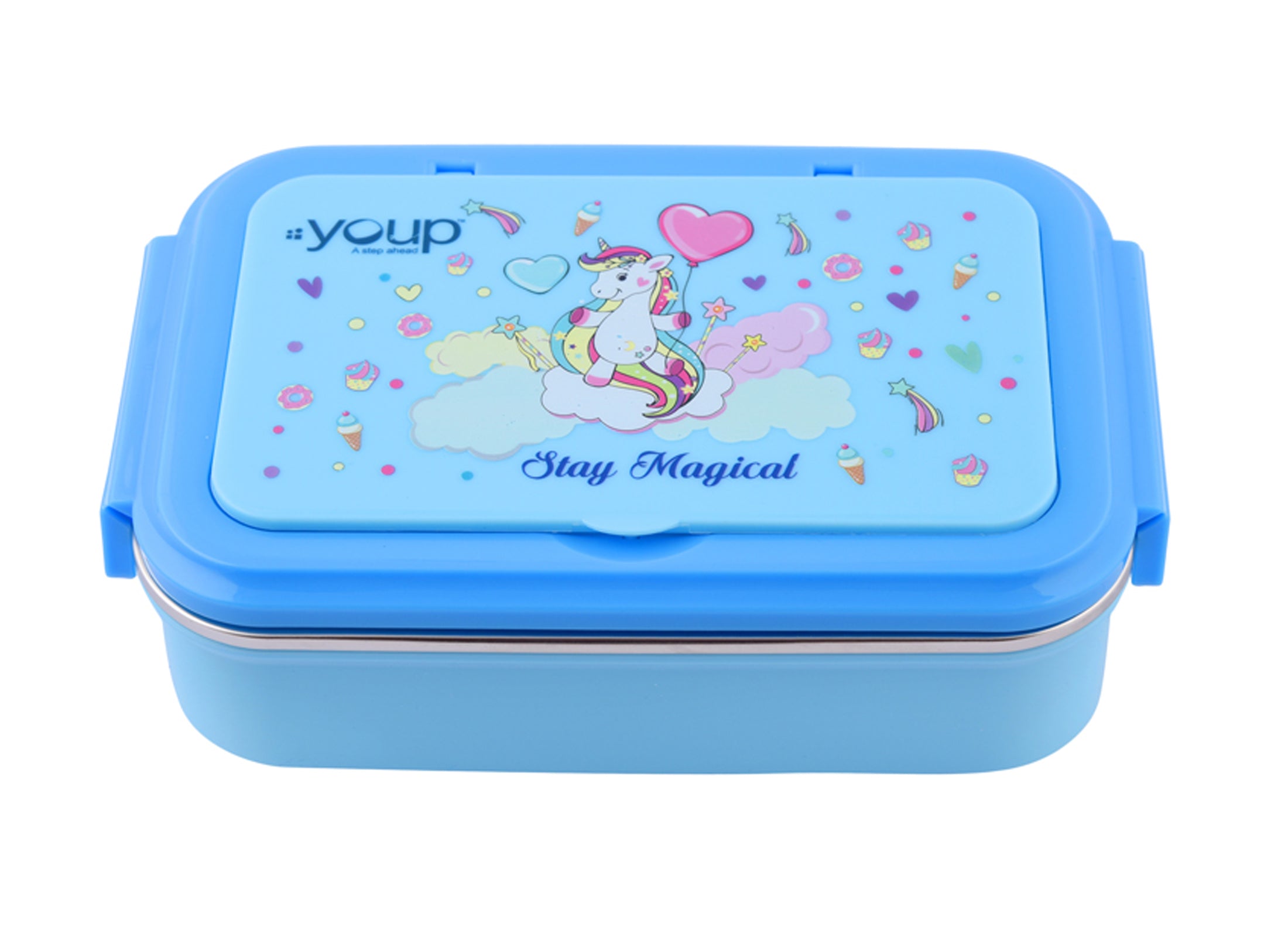 Stainless Steel Unicorn Theme Kids Lunch Box Crazy 850 Ml