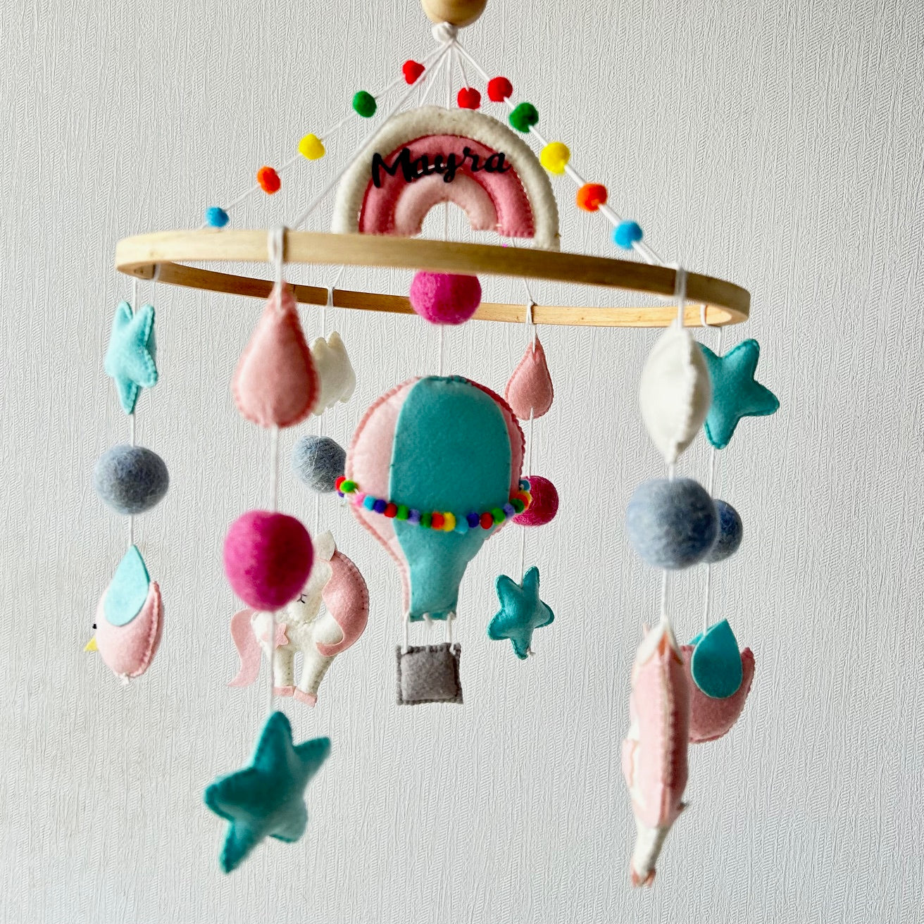 Unicorn's Rainbow Flight - Cot / Crib Mobile