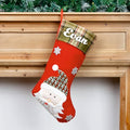 Plaid & Pine Stocking- Santa