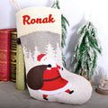 Frosty Forest Stocking - Santa