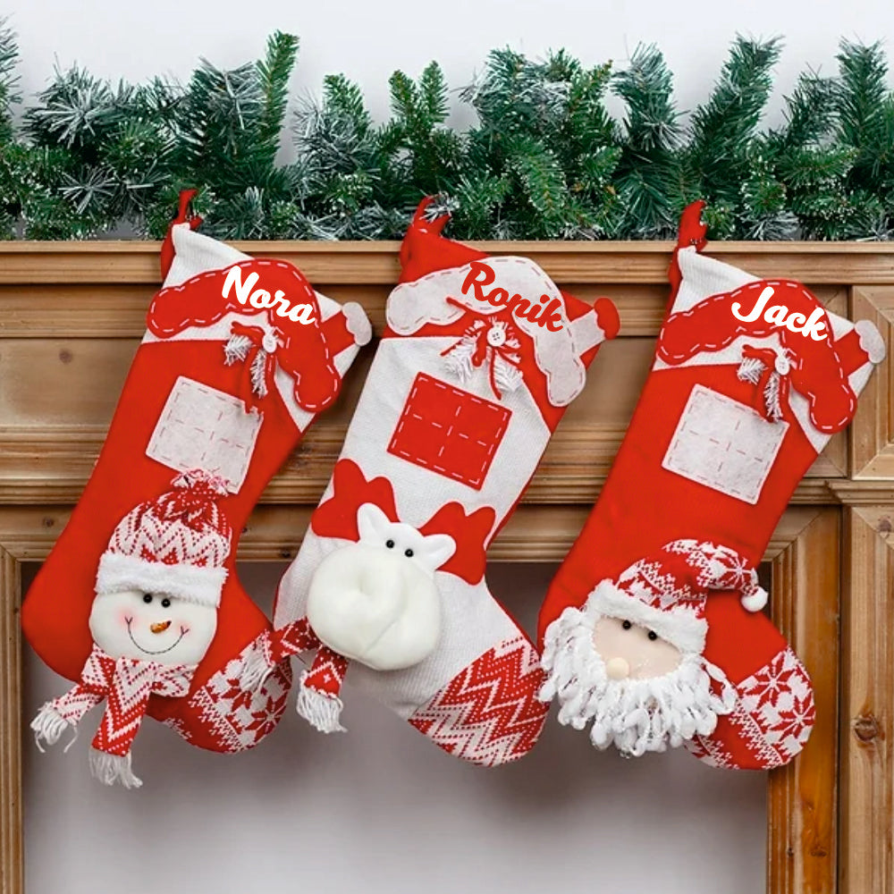 Nordic Knit Stocking - Santa