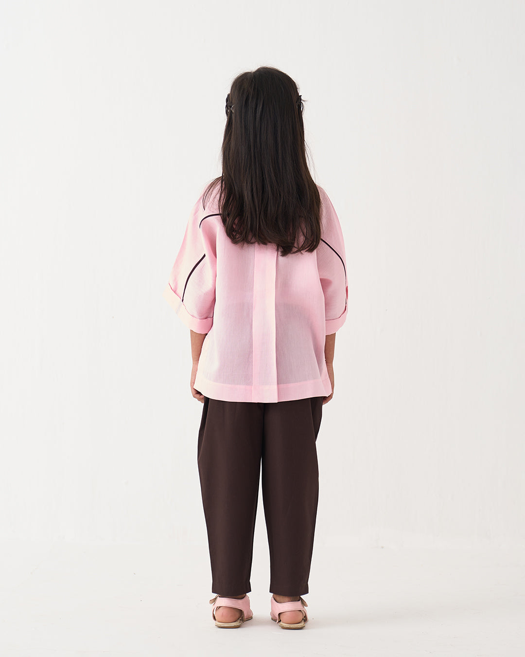 FLORAL APPLIQUE SHIRT CO-ORD SET OF 2