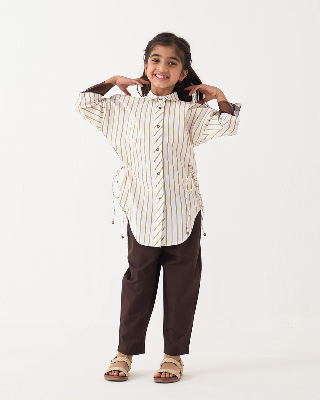 SIDE DRAWSTRING SHIRT CO-ORD