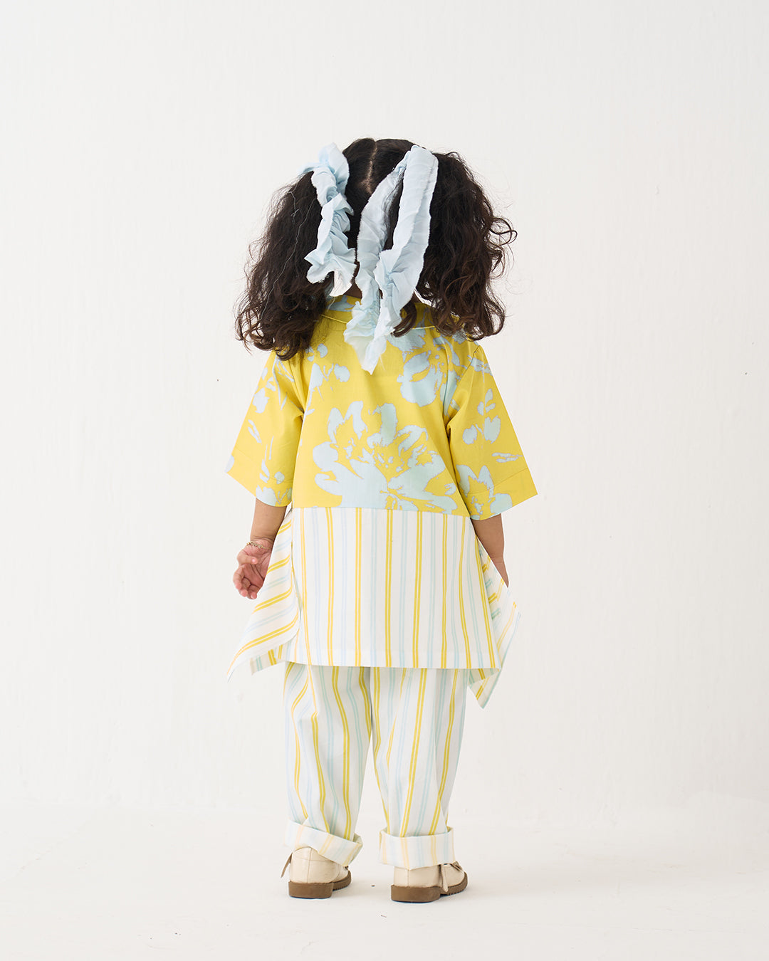 PETER PAN COLLAR PANELLED SHIRT  CO-ORD