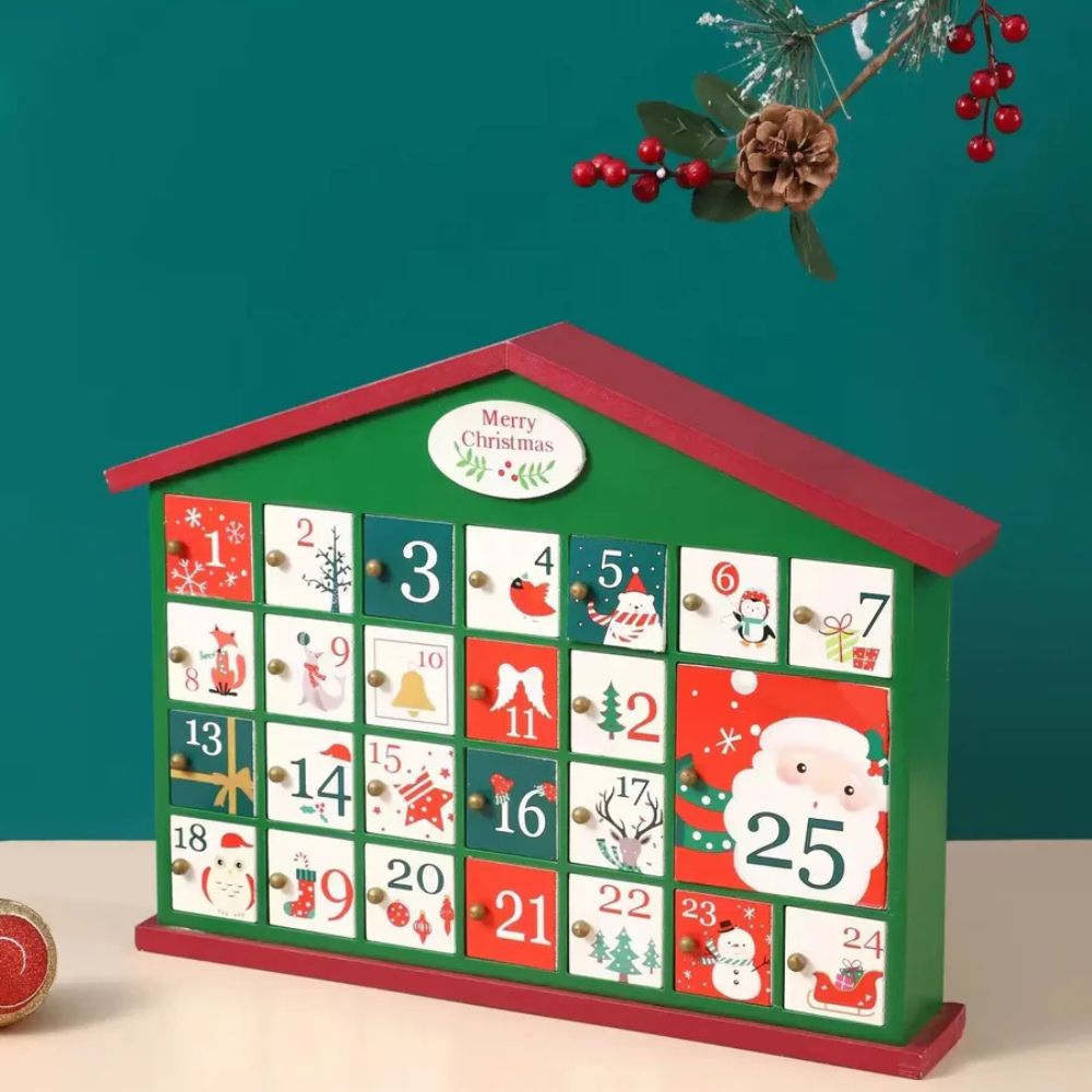 Wooden Advent Calendar - Tinsel Town House
