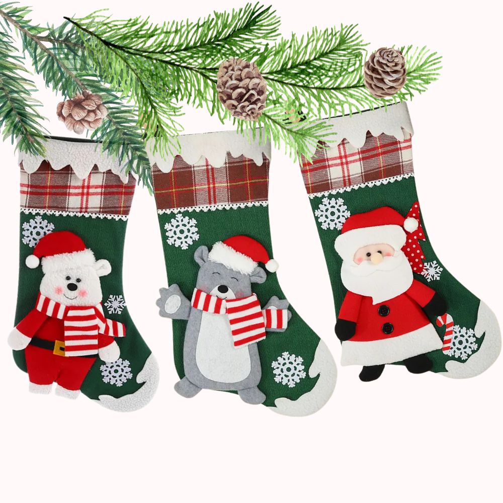 Snowflake Magic Stocking - Snowman