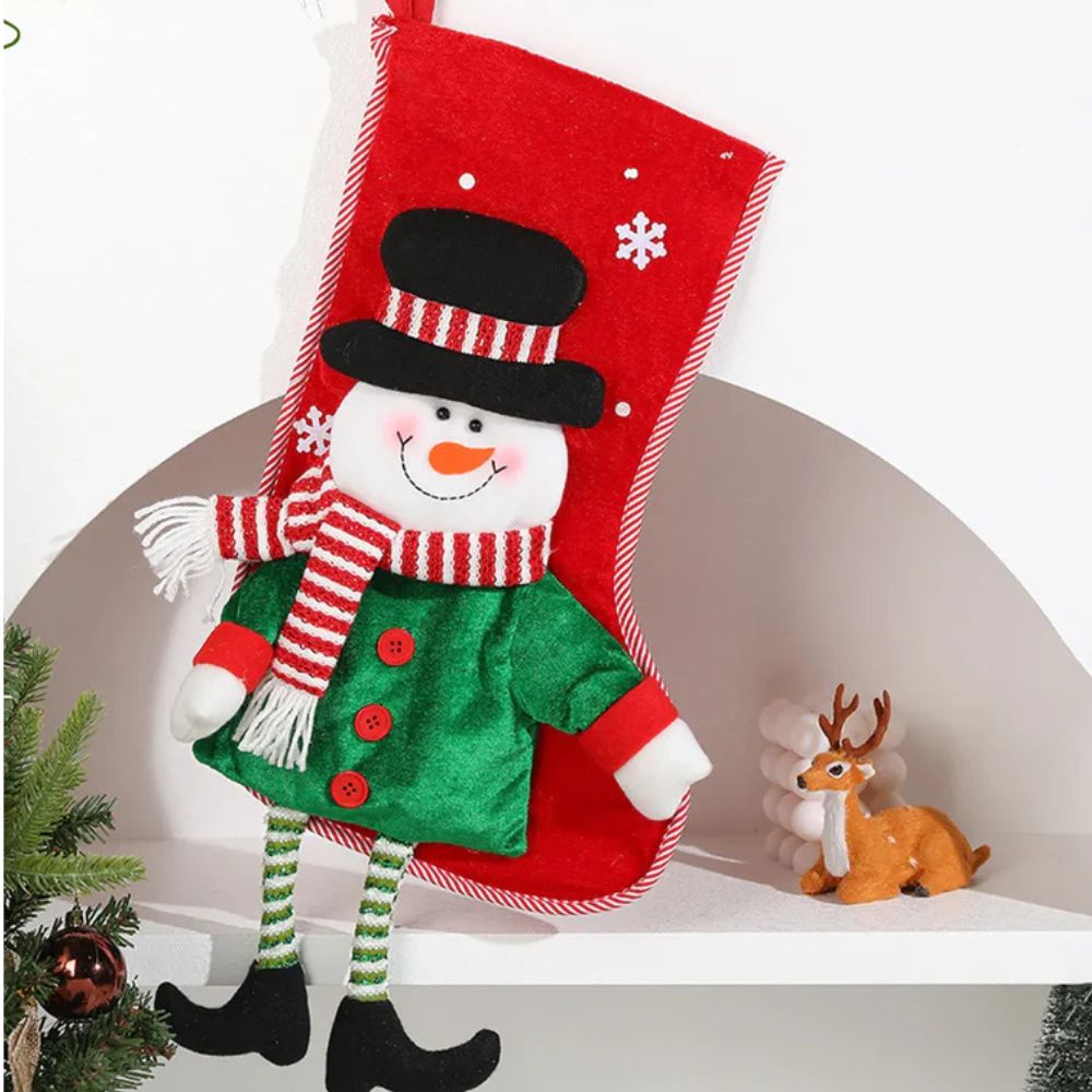 Dangling Legs Stocking - Snowman’s Delight