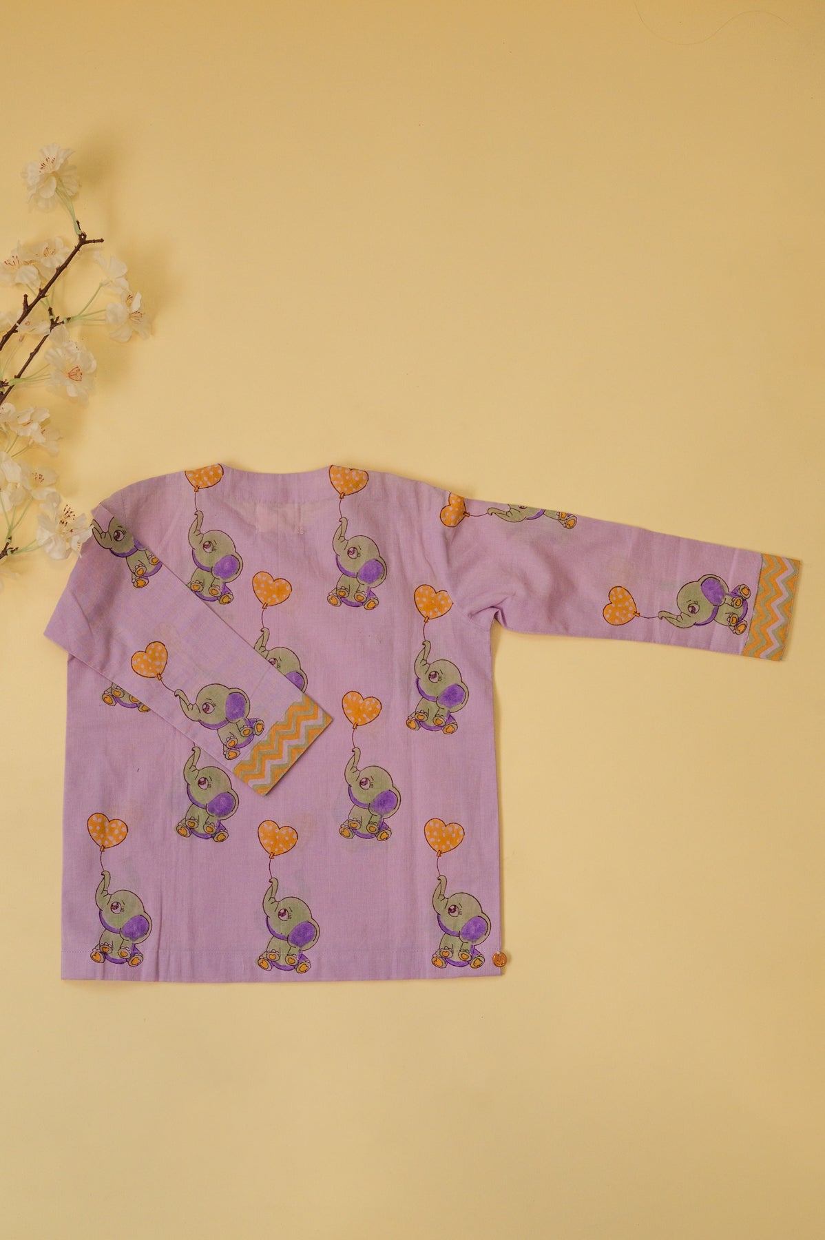 Light Purple Elephant Kids Night Suit