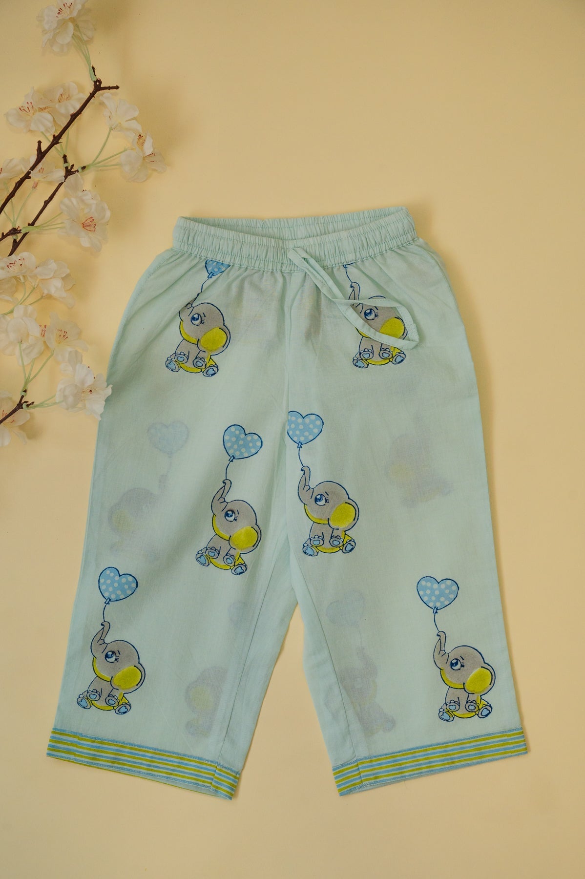 Light Blue Elephant Kids Night Suit