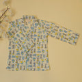 Off White Teddy Bear Kids Night Suit