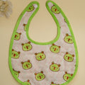Green Panda Cotton Reversible Bib
