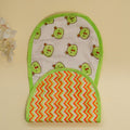Green Panda Cotton Reversible Burp Cloth- Pack of 2