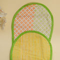 Green & Orange Cotton Reversible Burp Cloth- Pack of 2