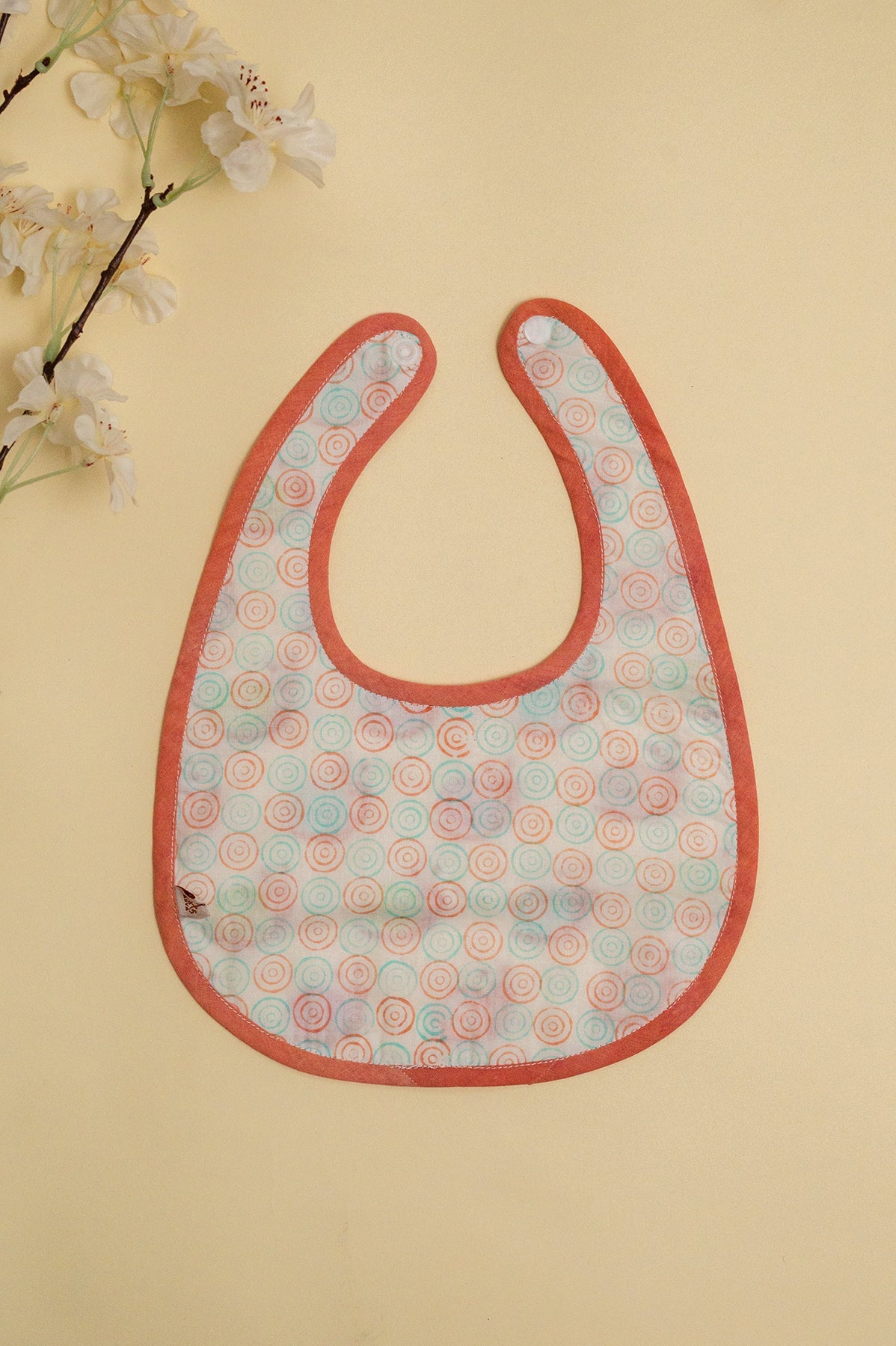 Colorful Snail Cotton Reversible Bib