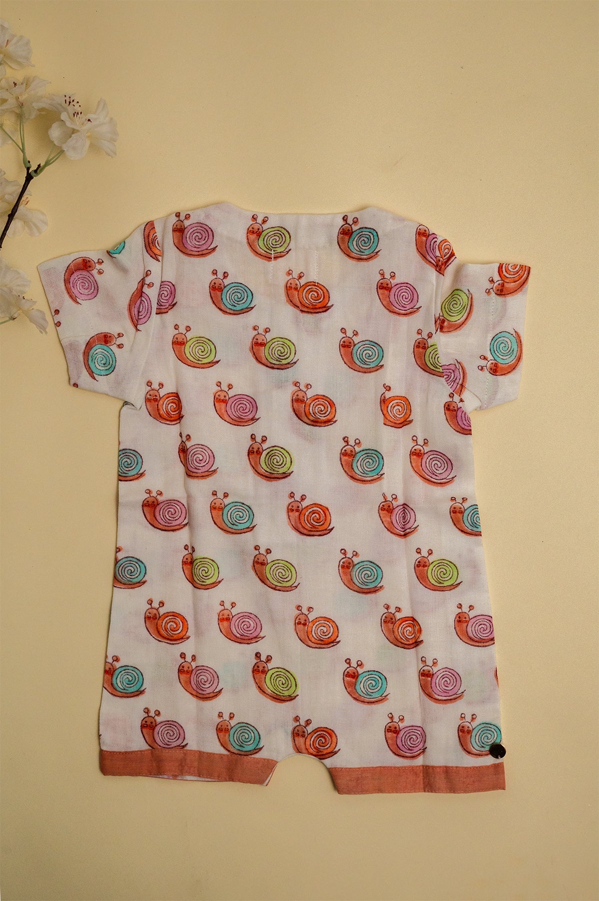 Colorful Snail Infant Romper