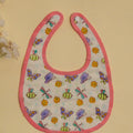 Lilac Butterfly Cotton Reversible Bib