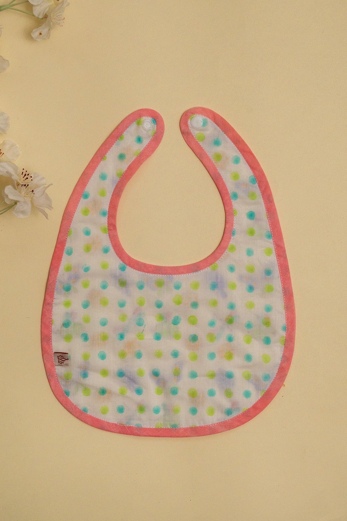 Lilac Butterfly Cotton Reversible Bib