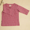 Pink Owl Block Print Kurta Set