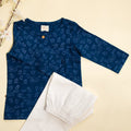 Blue Penguin Block Print Kurta Set