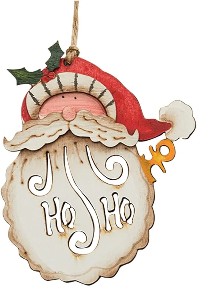 Ho Ho Whiskers Santa Ornament