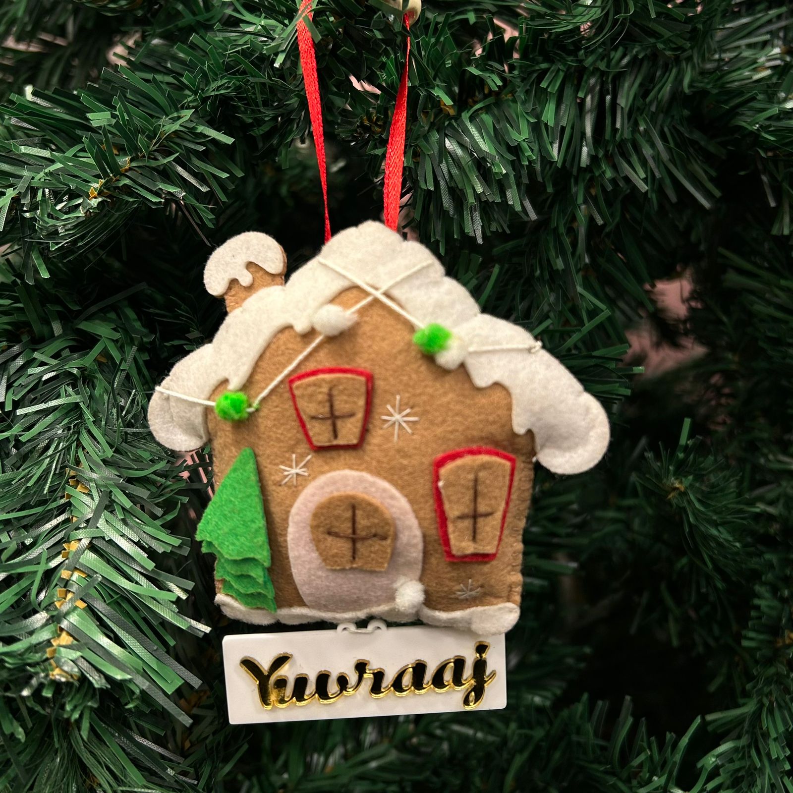 Gingerbread House Felt Ornament