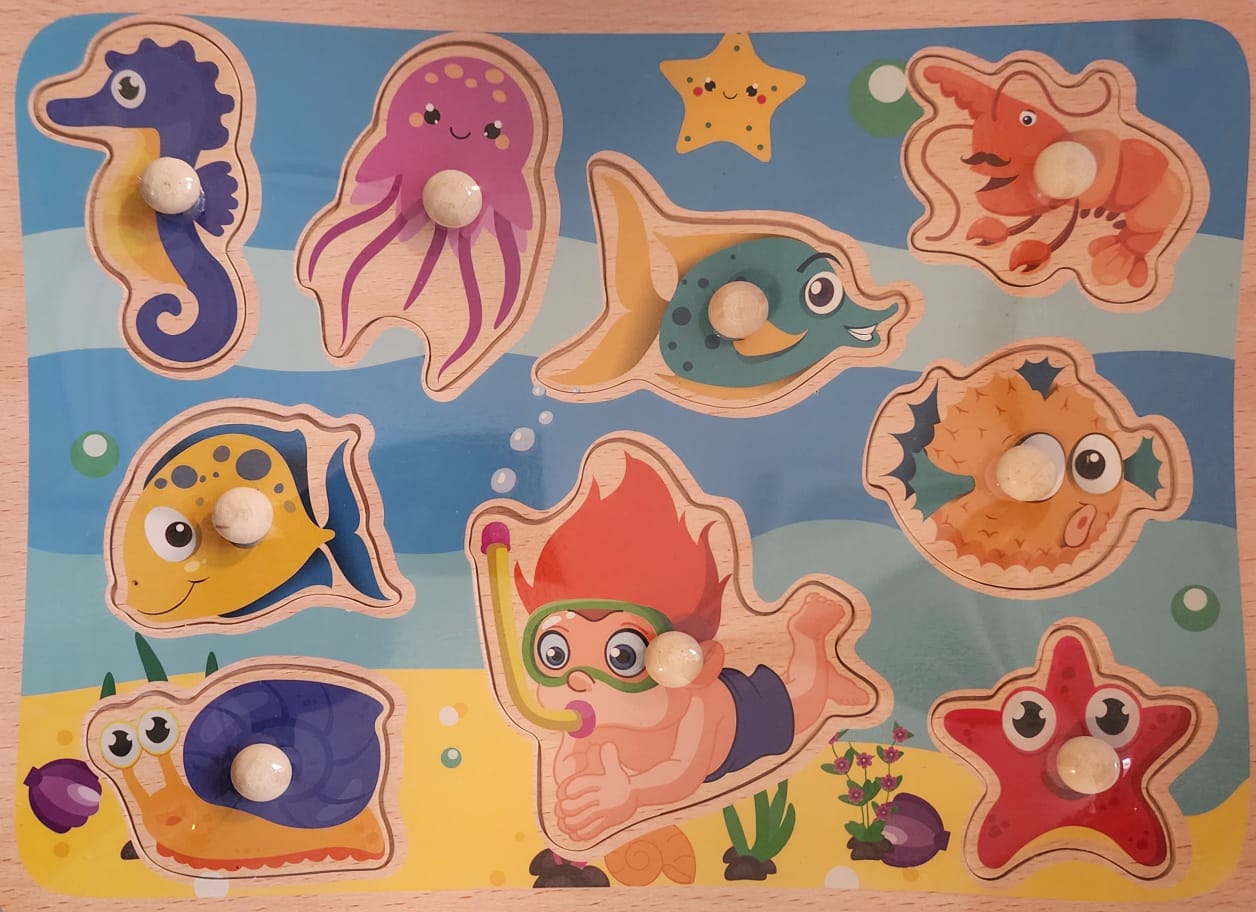 Sea Animal 2 Knob Puzzle