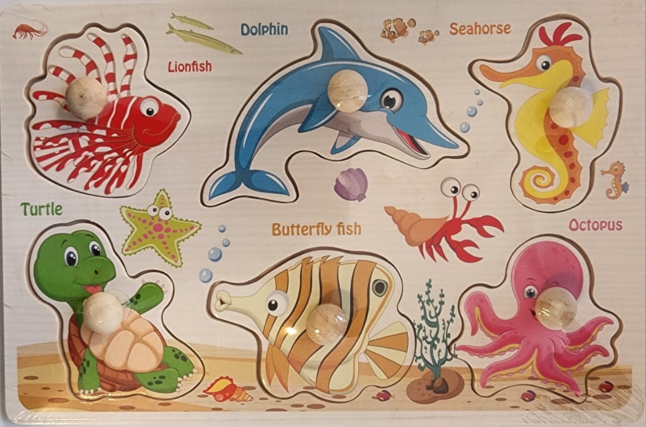 Sea Animal 3 Knob Puzzle