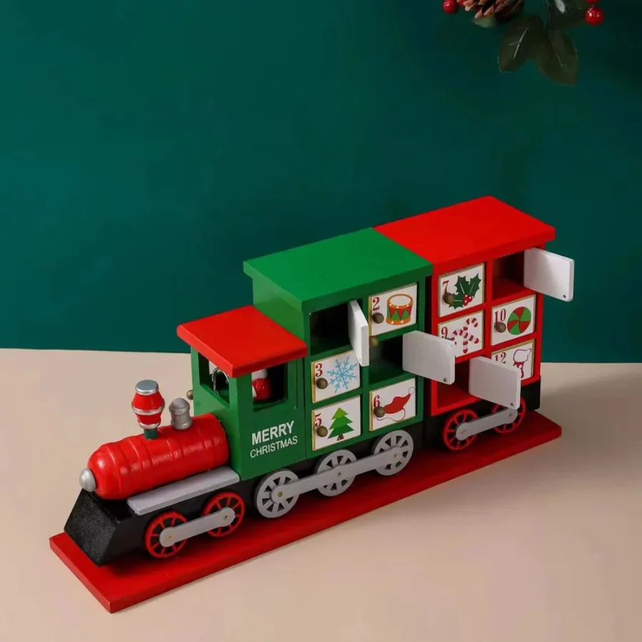 Festive Freight Countdown Train - Wooden Advent Calendar