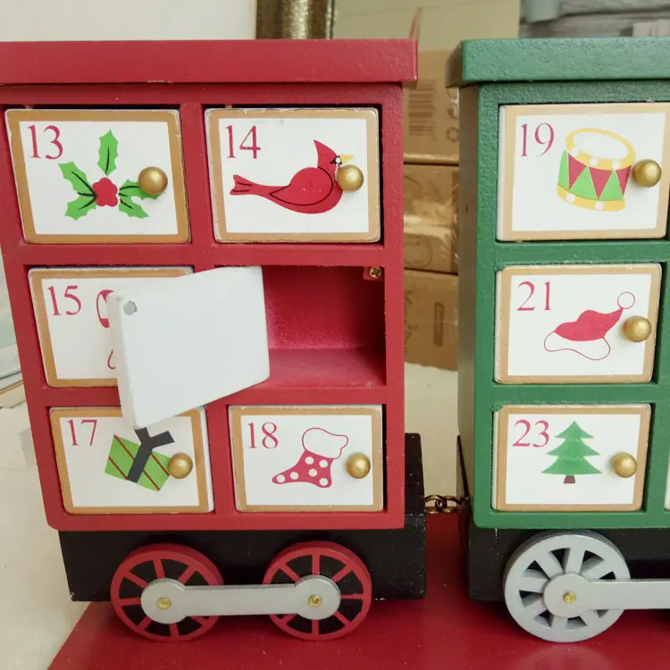 Festive Freight Countdown Train - Wooden Advent Calendar