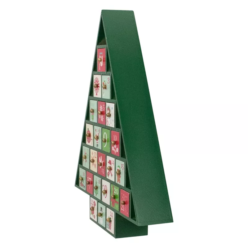 Green Tree of Treasures - Wooden Advent Calendar