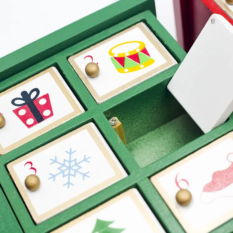 Green Tree of Treasures - Wooden Advent Calendar