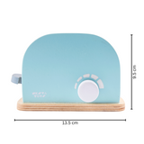 Wooden Bread Pop-up Toaster Blue Color