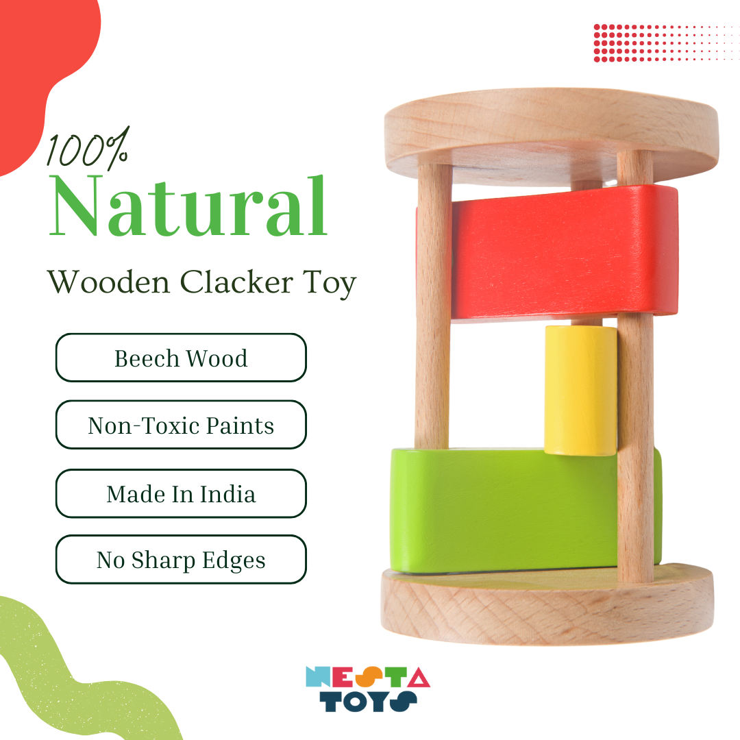 Wooden Clacker Toy | Rattle for Babies