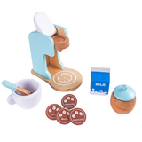 Wooden Coffee Maker Blue Color