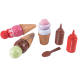Wooden Ice Cream Set | Play Food and Accessories (14 Pcs)