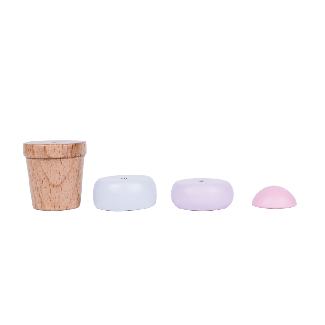 Wooden Ice Cream Set | Play Food and Accessories (14 Pcs) - Totdot