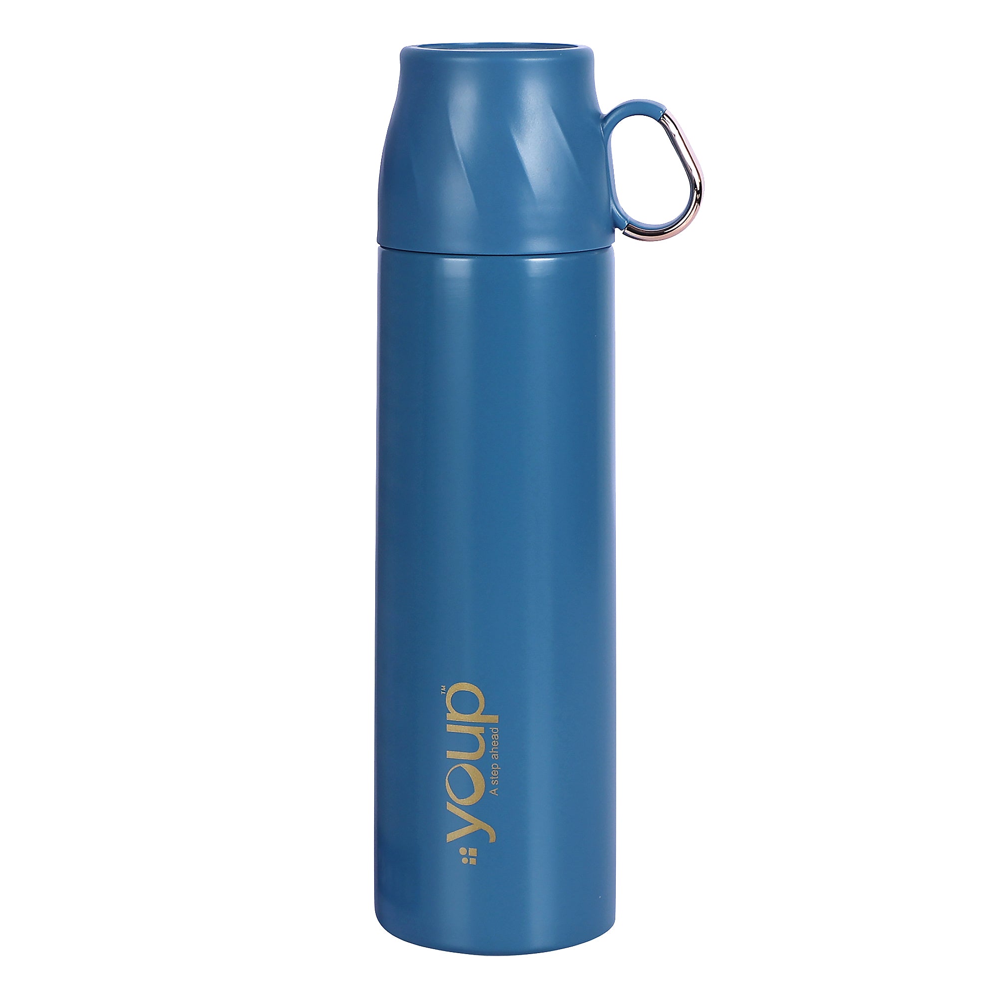 Thermosteel Insulated Water Bottle With Handle Containing Cup Cap Rover - 500 Ml