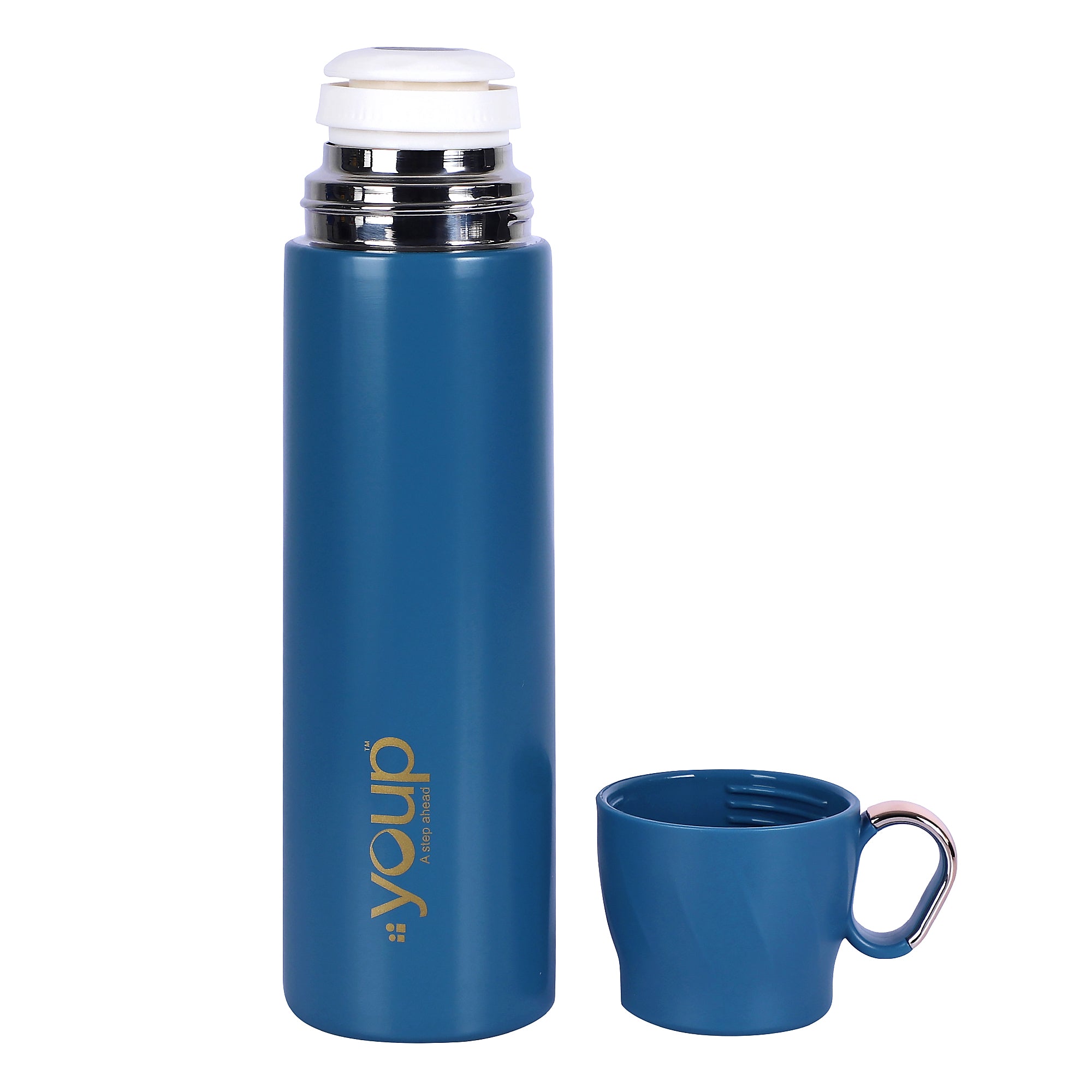 Thermosteel Insulated Water Bottle With Handle Containing Cup Cap Rover - 500 Ml