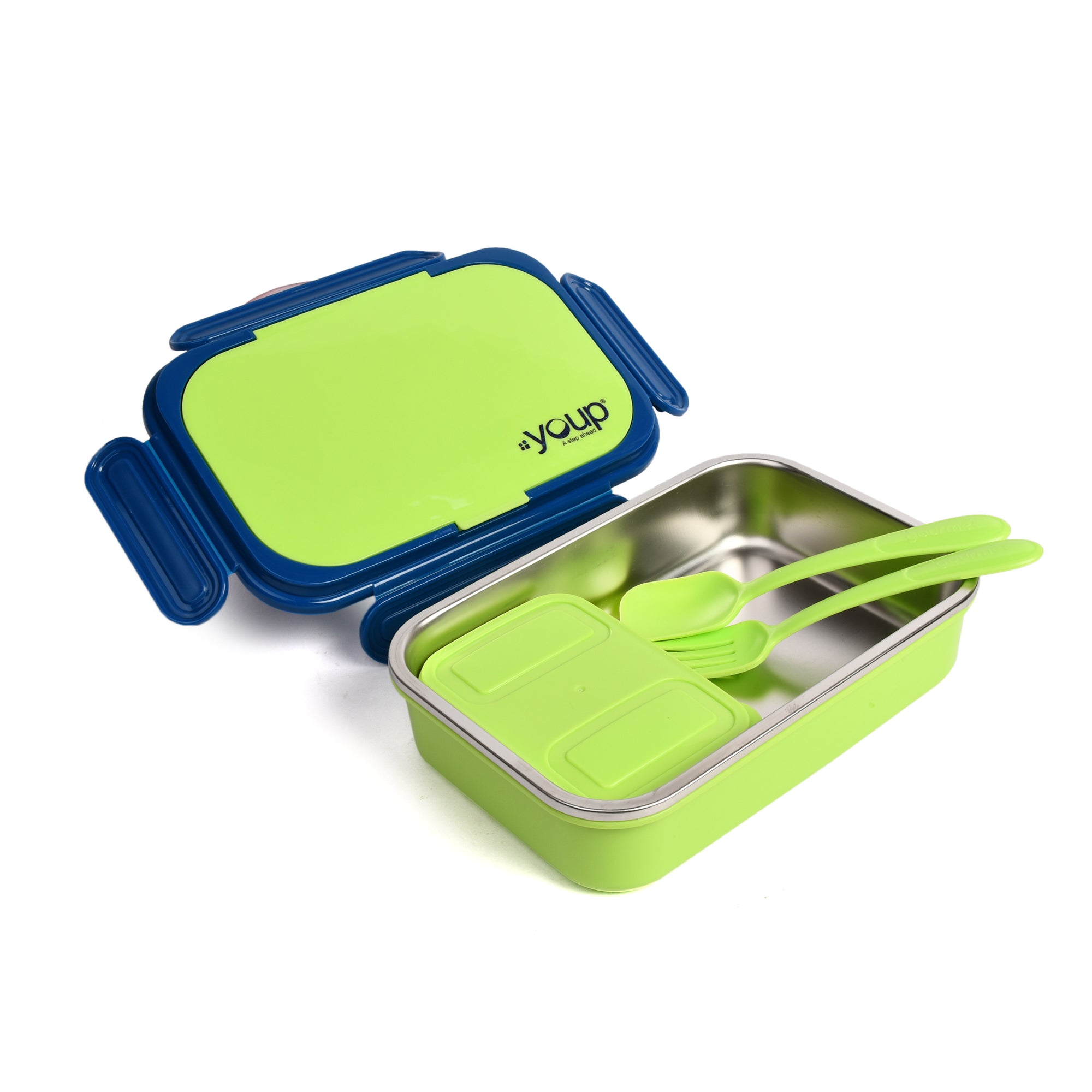 Stainless Steel Insulated Lunch Box With Fork, Spoon And Small Container Rolex-850 Ml