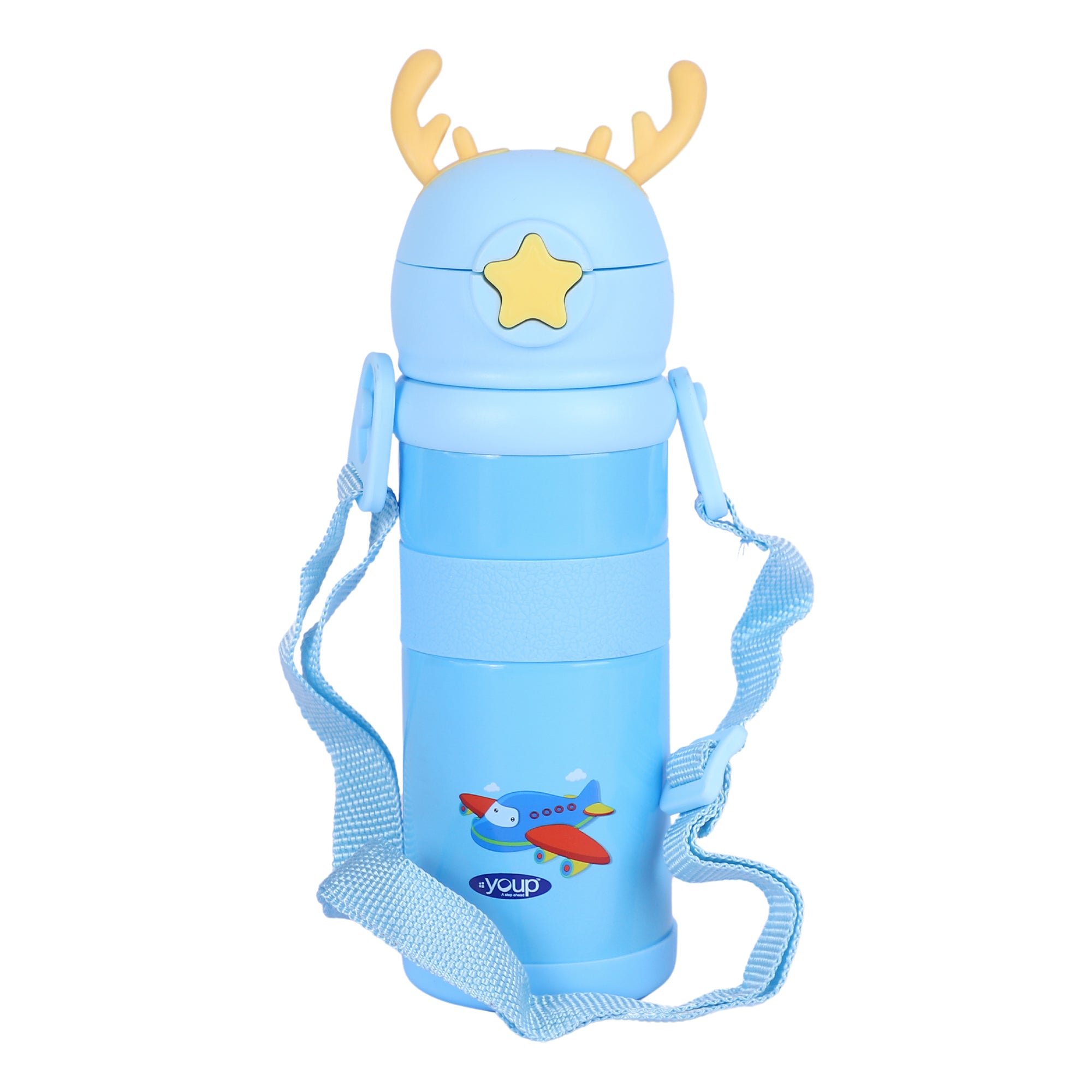 Stainless Steel Kids Sipper Bottle With Strap Joy -600 Ml