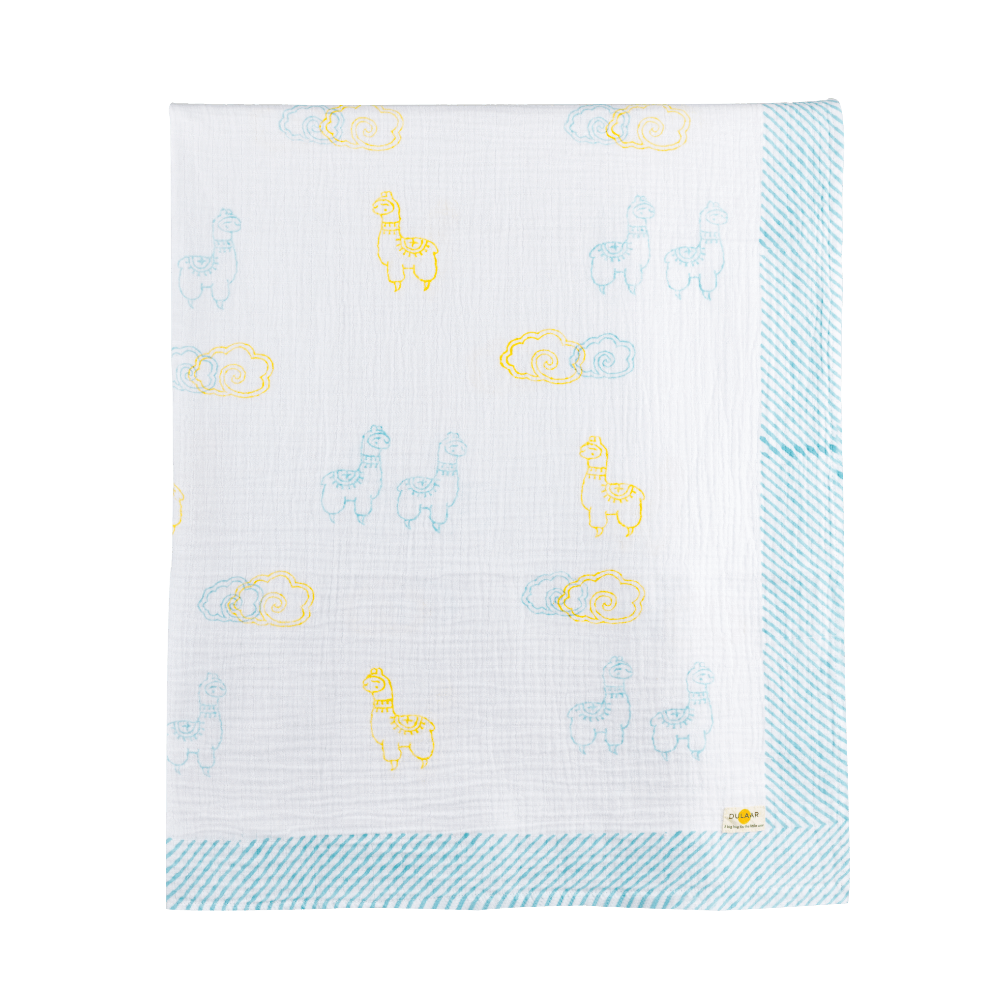 A Day With Dinos Organic Muslin Swaddle (Hand-Block Printed) - Totdot