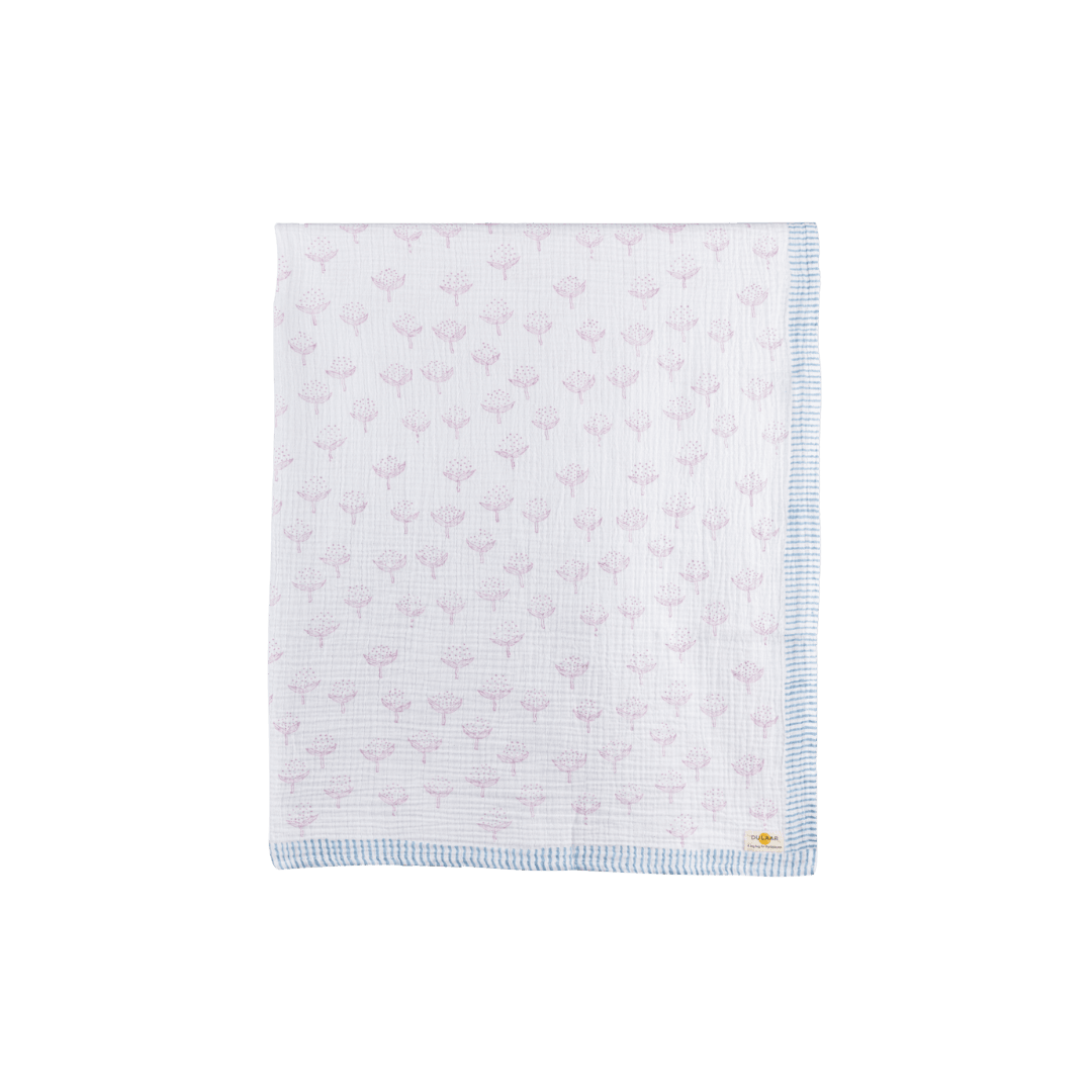 A Day With Dinos Organic Muslin Swaddle (Hand-Block Printed) - Totdot