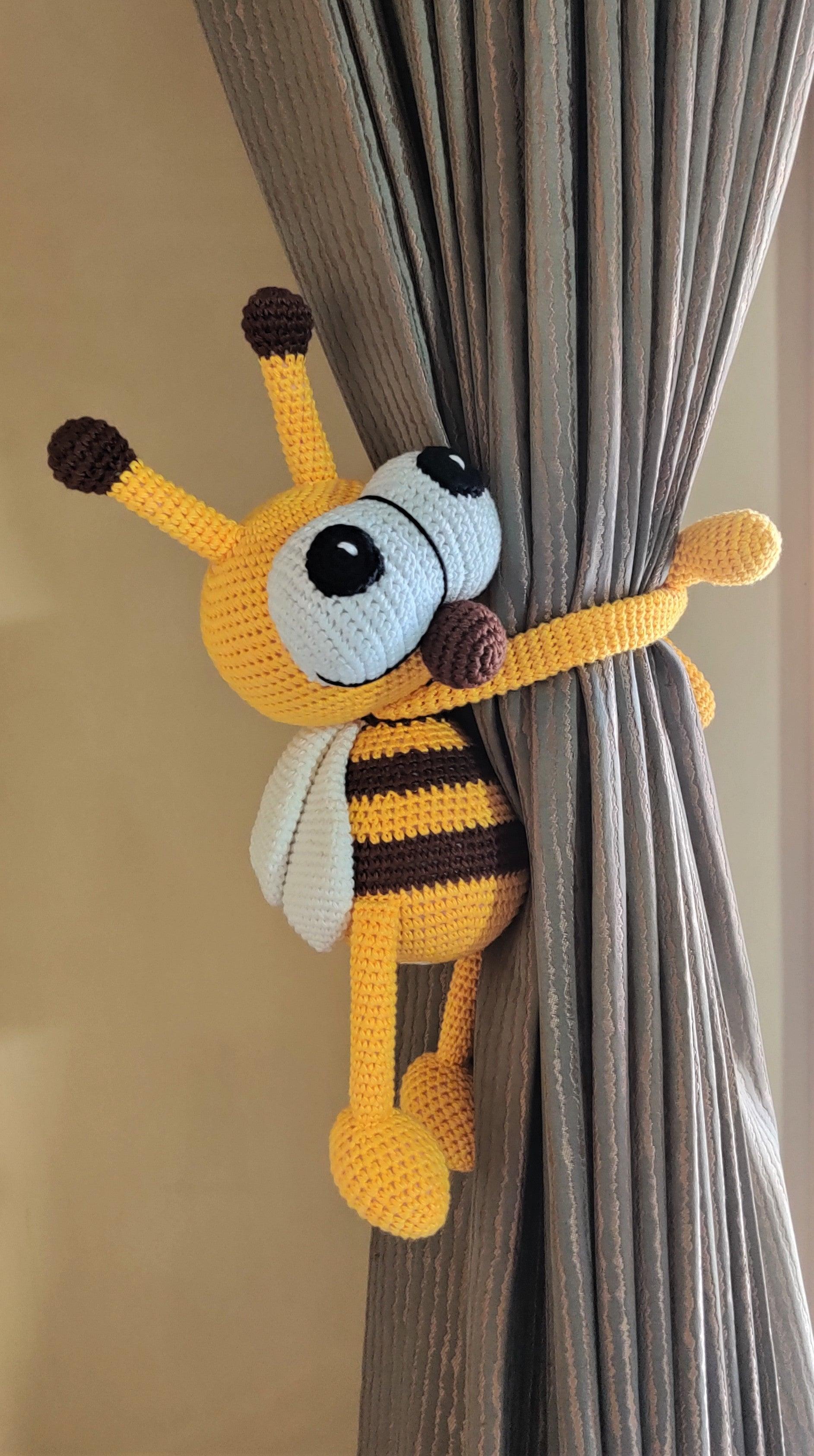 Animal - Honeybee Curtain Tie/ Crochet Toy - Totdot